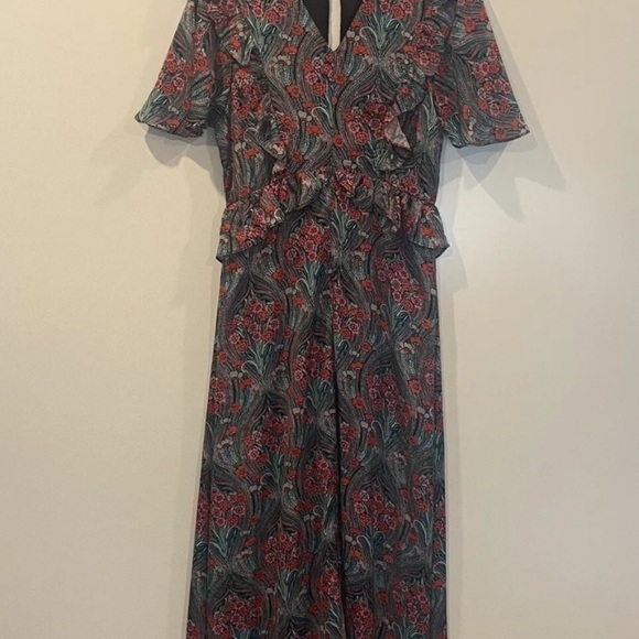Ella Moon Quinn Floral Flutter Sleeve Maxi Dress Womens Size Small (818) - Picture 2 of 5